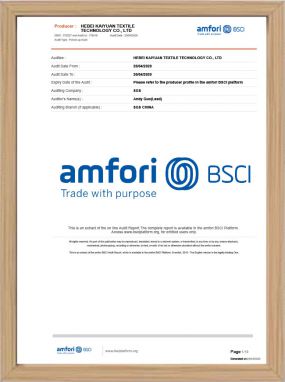 BSCI Certificate